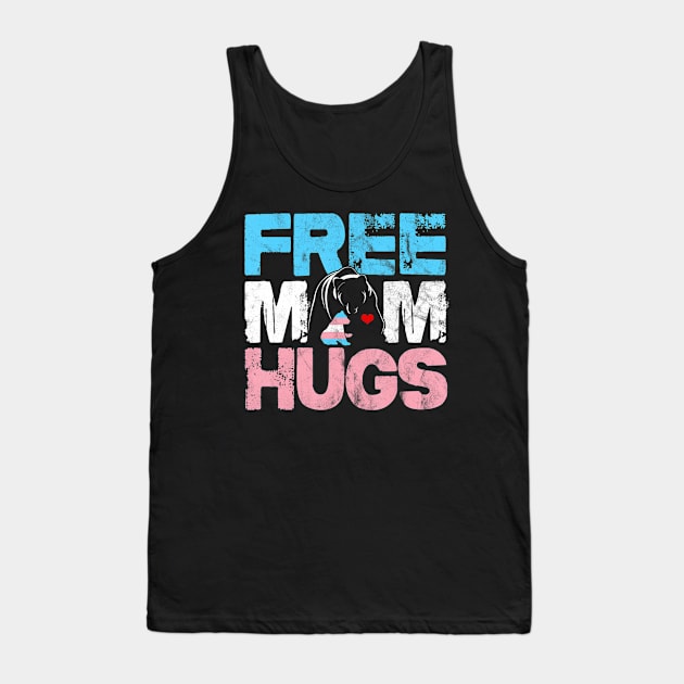 Trans Mama Bear Free Mom Hugs Rainbow Transgender LGBT Pride Tank Top by crowominousnigerian 